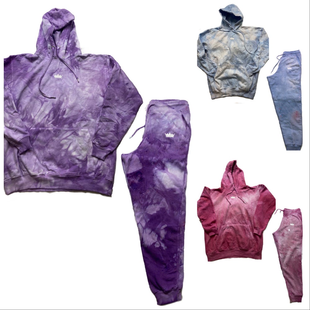 Custom Tie-Dye “Crown” Sweatsuit
